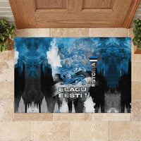 Estonia Elagu Eesti Lions Rubber Doormat Watercolor Splash Flag Heraldic