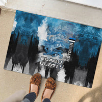 Estonia Elagu Eesti Lions Rubber Doormat Watercolor Splash Flag Heraldic