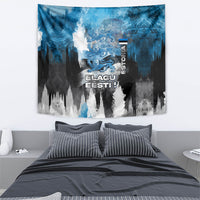 Estonia Elagu Eesti Lions Tapestry Watercolor Splash Flag Heraldic