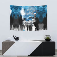 Estonia Elagu Eesti Lions Tapestry Watercolor Splash Flag Heraldic