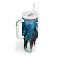 Estonia Elagu Eesti Lions Tumbler With Handle Watercolor Splash Flag Heraldic