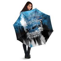 Estonia Elagu Eesti Lions Umbrella Watercolor Splash Flag Heraldic