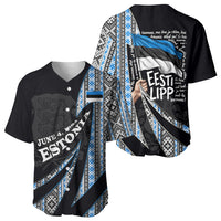 Estonia June 4 1884 Eesti Lipp Baseball Jersey Ethnic Traditional Folk Art Flag