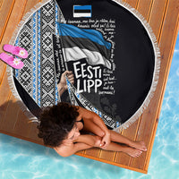 Estonia June 4 1884 Eesti Lipp Beach Blanket Ethnic Traditional Folk Art Flag