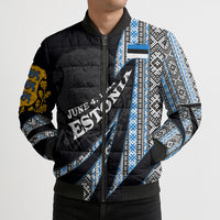 Estonia June 4 1884 Eesti Lipp Bomber Puffer Jacket Ethnic Traditional Folk Art Flag