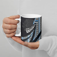 Estonia June 4 1884 Eesti Lipp Ceramic Mug Ethnic Traditional Folk Art Flag
