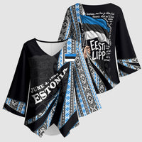 Estonia June 4 1884 Eesti Lipp Kimono Sleeve Blouse Ethnic Traditional Folk Art Flag