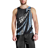 Estonia June 4 1884 Eesti Lipp Men Tank Top Ethnic Traditional Folk Art Flag