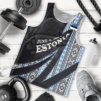 Estonia June 4 1884 Eesti Lipp Men Tank Top Ethnic Traditional Folk Art Flag
