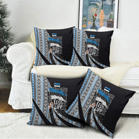 Estonia June 4 1884 Eesti Lipp Pillow Cover Ethnic Traditional Folk Art Flag