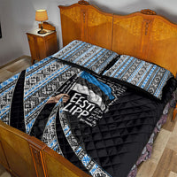 Estonia June 4 1884 Eesti Lipp Quilt Bed Set Ethnic Traditional Folk Art Flag