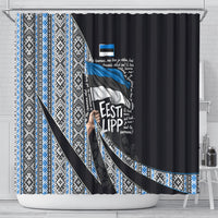 Estonia June 4 1884 Eesti Lipp Shower Curtain Ethnic Traditional Folk Art Flag