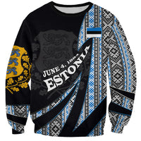 Estonia June 4 1884 Eesti Lipp Sweatshirt Ethnic Traditional Folk Art Flag