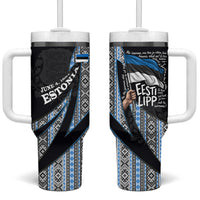 Estonia June 4 1884 Eesti Lipp Tumbler With Handle Ethnic Traditional Folk Art Flag