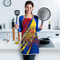 Romania Flag Day Apron Libertate Ziua Drapelului - Eagle Patriotic Tricolor Floral