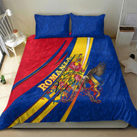 Romania Flag Day Bedding Set Libertate Ziua Drapelului - Eagle Patriotic Tricolor Floral