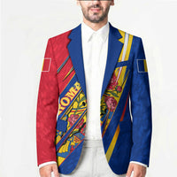 Romania Flag Day Blazer Libertate Ziua Drapelului - Eagle Patriotic Tricolor Floral