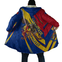 Romania Flag Day Cloak Libertate Ziua Drapelului - Eagle Patriotic Tricolor Floral