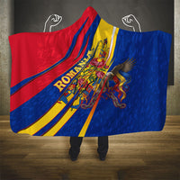 Romania Flag Day Hooded Blanket Libertate Ziua Drapelului - Eagle Patriotic Tricolor Floral