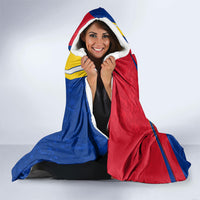 Romania Flag Day Hooded Blanket Libertate Ziua Drapelului - Eagle Patriotic Tricolor Floral