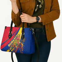 Romania Flag Day Leather Bag Libertate Ziua Drapelului - Eagle Patriotic Tricolor Floral