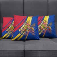 Romania Flag Day Pillow Cover Libertate Ziua Drapelului - Eagle Patriotic Tricolor Floral