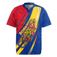 Romania Flag Day Rugby Jersey Libertate Ziua Drapelului - Eagle Patriotic Tricolor Floral