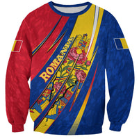 Romania Flag Day Sweatshirt Libertate Ziua Drapelului - Eagle Patriotic Tricolor Floral