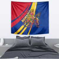 Romania Flag Day Tapestry Libertate Ziua Drapelului - Eagle Patriotic Tricolor Floral