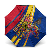 Romania Flag Day Umbrella Libertate Ziua Drapelului - Eagle Patriotic Tricolor Floral