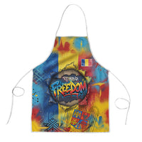 Romania Freedom Apron Flag Day June 26 - Raised Fist - Graffiti Style