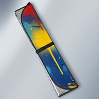 Romania Freedom Auto Sun Shade Flag Day June 26 - Raised Fist - Graffiti Style