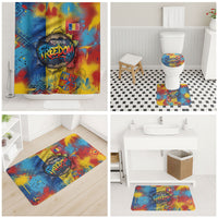 Romania Freedom Bathroom Set Flag Day June 26 - Raised Fist - Graffiti Style
