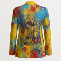 Romania Freedom Blazer Flag Day June 26 - Raised Fist - Graffiti Style