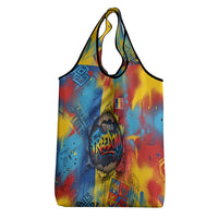 Romania Freedom Grocery Bag Flag Day June 26 - Raised Fist - Graffiti Style