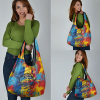 Romania Freedom Grocery Bag Flag Day June 26 - Raised Fist - Graffiti Style