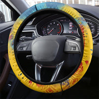 Romania Freedom Steering Wheel Cover Flag Day June 26 - Raised Fist - Graffiti Style