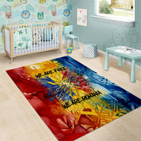 Romania We Are Free Eagle Area Rug Romanian Flag Broken Chains - Watercolor Style