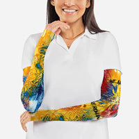 Romania We Are Free Eagle Arm Sleeves Romanian Flag Broken Chains - Watercolor Style