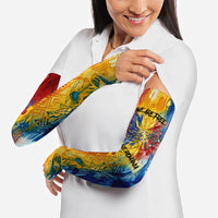 Romania We Are Free Eagle Arm Sleeves Romanian Flag Broken Chains - Watercolor Style