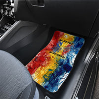 Romania We Are Free Eagle Car Mats Romanian Flag Broken Chains - Watercolor Style