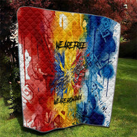 Romania We Are Free Eagle Quilt Romanian Flag Broken Chains - Watercolor Style