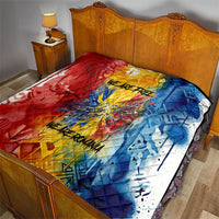Romania We Are Free Eagle Quilt Romanian Flag Broken Chains - Watercolor Style
