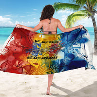 Romania We Are Free Eagle Sarong Romanian Flag Broken Chains - Watercolor Style