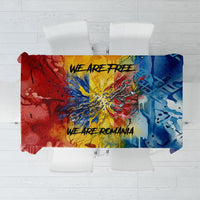 Romania We Are Free Eagle Tablecloth Romanian Flag Broken Chains - Watercolor Style