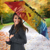 Romania We Are Free Eagle Umbrella Romanian Flag Broken Chains - Watercolor Style