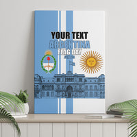 Personalized Argentina Flag Day Canvas Wall Art Sun Of May Patriotic Blue Gradient Sketch