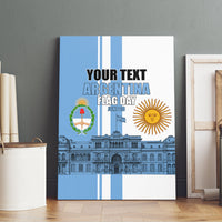 Personalized Argentina Flag Day Canvas Wall Art Sun Of May Patriotic Blue Gradient Sketch