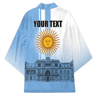 Personalized Argentina Flag Day Kimono Sun Of May Patriotic Blue Gradient Sketch