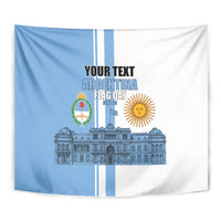 Personalized Argentina Flag Day Tapestry Sun Of May Patriotic Blue Gradient Sketch